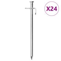 VidaXL Tentharingen 24 st 8 mm 19,5 cm gegalvaniseerd staal