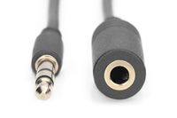 Digitus AK-510200-030-S Jackplug Audio Aansluitkabel [1x Jackplug male 3,5 mm - 1x Jackplug female 3,5 mm] 2.50 m Zwart Afgeschermd (enkel), Rond - thumbnail