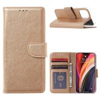 iPhone 12 Mini Walletcase Goud met Standaard iPhone 12 Mini Walletcase Goud met Standaard
