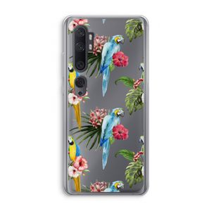 Kleurrijke papegaaien: Xiaomi Mi Note 10 Transparant Hoesje