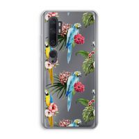 Kleurrijke papegaaien: Xiaomi Mi Note 10 Transparant Hoesje