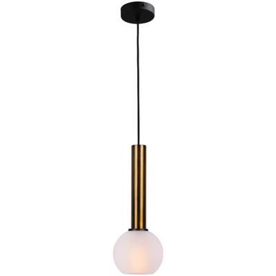 Masterlight Hanglamp Ø 15cmBella 2 Antiek messing met mat wit glas - 2980-10-06-15