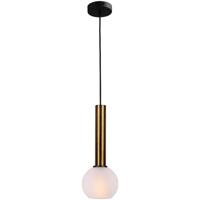 Masterlight Hanglamp Ø 15cmBella 2 Antiek messing met mat wit glas - 2980-10-06-15