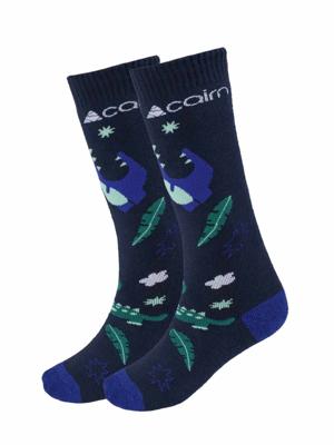 Cairn Skisokken Kinderen 2-pack Night Sky Dino-19/22 Cairn Skisokken Kinderen 2-pack Night Sky Dino-19/22
