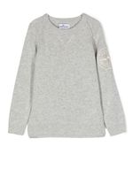 Stone Island Junior pull en maille à logo brodé - Gris