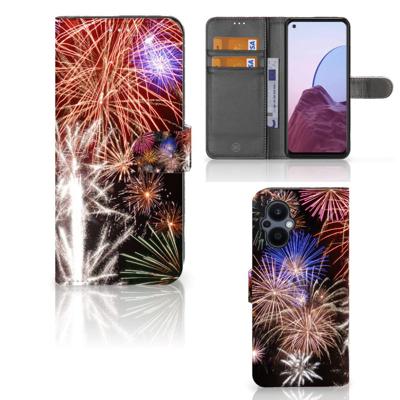OPPO Reno 8 Lite | OnePlus Nord N20 | Wallet Case | met Pasjes | Vuurwerk