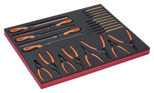 Bahco Foaminlay Fit&Go 3/3 met vijlen | borgringtangen en doorslagen - 23-delig - FF1A51