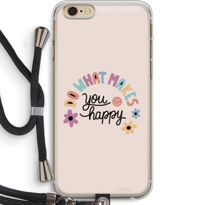 Happy days: iPhone 6 PLUS / 6S PLUS Transparant Hoesje met koord