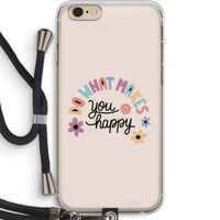 Happy days: iPhone 6 PLUS / 6S PLUS Transparant Hoesje met koord