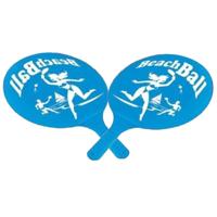 Gebro beachball set - blauw - kunststof - strandspelletje - tennis
