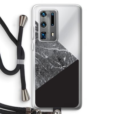 Combinatie marmer: Huawei P40 Pro Plus Transparant Hoesje met koord