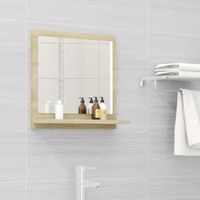 VidaXL Badkamerspiegel 40x10,5x37 cm bewerkt hout sonoma eikenkleurig - thumbnail