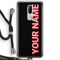 Namecase: OnePlus 6 Transparant Hoesje met koord