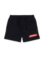 DSQUARED2 KIDS short en polaire à logo imprimé - Noir