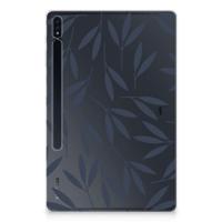 Samsung Galaxy Tab S7 Plus | S8 Plus | Siliconen hoesje | Leaves Blue