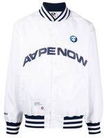 AAPE BY *A BATHING APE® veste bomber à détail de patch - Blanc