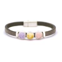 Qoss Junior Taupel Armband Milo Lila - Maat M - thumbnail