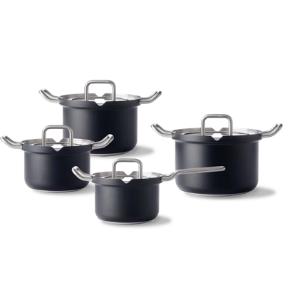 Q-linair Master Glas Black pannenset 4-delig