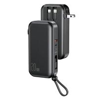 Usams US-CD172 PB63 Powerbank met 3-in-1 Kabel - 10000mAh - Zwart - thumbnail