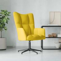 Relaxstoel fluweel mosterdgeel Relaxstoel fluweel mosterdgeel