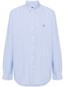 Polo Ralph Lauren chemise en coton à rayures - Bleu