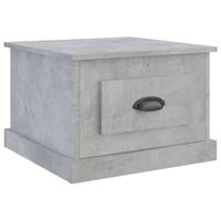 vidaXL Salontafel 50x50x35 cm bewerkt hout betongrijs - thumbnail