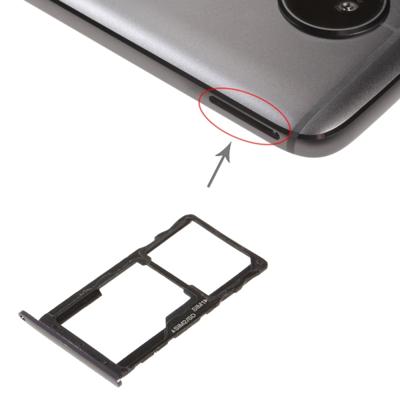 SIM-kaart lade + SIM-kaart lade/micro SD-kaart lade voor Motorola Moto G5S (zwart)