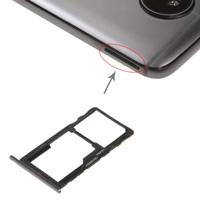 SIM-kaart lade + SIM-kaart lade/micro SD-kaart lade voor Motorola Moto G5S (zwart)