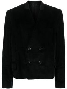 Martine Rose blazer côtelé sans col à boutonnière croisée - Noir