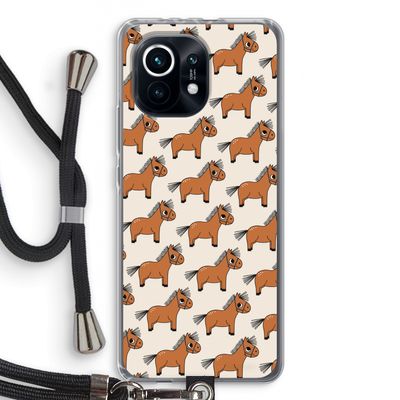 Pony: Xiaomi Mi 11 Transparant Hoesje met koord