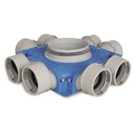 Vent-Axia Uniflexplus + instortverdeler - 8x Ø90mm zijaansluiting - Ø180mm