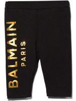 Balmain Kids legging à logo imprimé - Noir - thumbnail