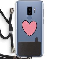 Hartje: Samsung Galaxy S9 Plus Transparant Hoesje met koord