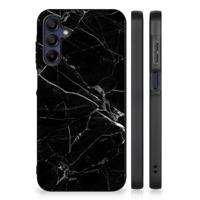 Samsung Galaxy A15 Marmeren Print Telefoonhoesje Marmer Zwart - Origineel Cadeau Vader