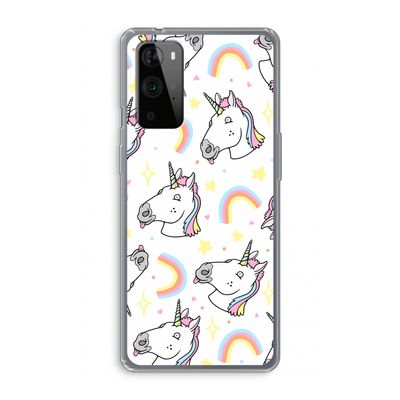 Rainbow Unicorn: OnePlus 9 Pro Transparant Hoesje
