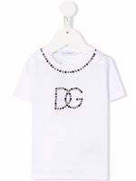 Dolce & Gabbana Kids t-shirt à logo clouté - Blanc - thumbnail