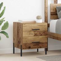 Nachtkastje met lade Oud hout 40 x 35 x 47,5 cm Bewerkt hout
