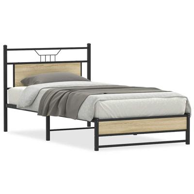 Bedframe zonder matras hout sonoma eikenkleurig 100x200 cm
