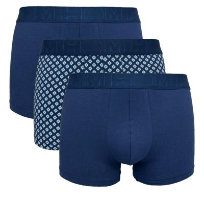 Hom 3-pack boxershorts John blauw