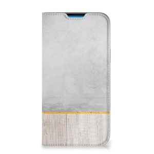 iPhone 14 Pro Max Book Wallet Case Wood Concrete