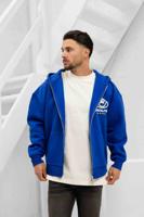 Equalité Arid Oversized Full Zip Hoodie Heren Blauw - Maat M - Kleur: ZwartOranje | Soccerfanshop