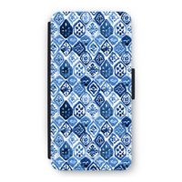 Blauw motief: iPhone 12 Flip Hoesje