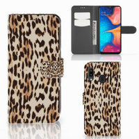 Samsung Galaxy A30 Telefoonhoesje met Pasjes Leopard