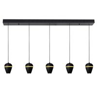 Highlight Hanglamp Kobe 5 lichts L 110 cm zwart - thumbnail
