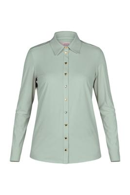 Poppy hearts shirt - light sage green - 13548