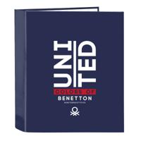 Ringmap Benetton Varsity Marineblauw A4 27 x 33 x 6 cm
