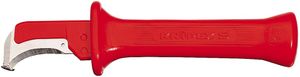 Knipex Kabelmantelmesser 009855 Metallic, Rood, Geel Mes met vast lemmet