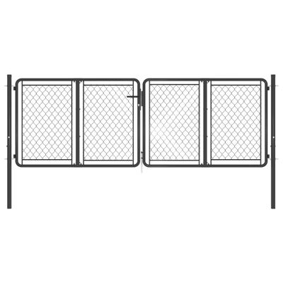 vidaXL Poort 300x75 cm staal antraciet