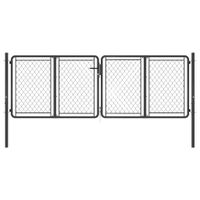 vidaXL Poort 300x75 cm staal antraciet - thumbnail