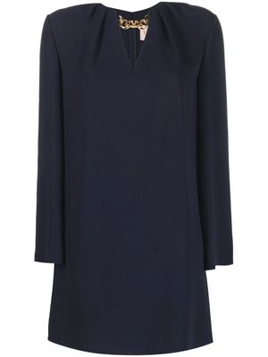 Valentino Garavani robe à détail VLOGO Chain - Bleu